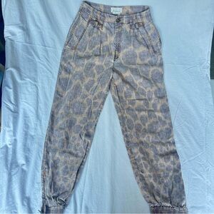 Anthropologie Beige and Gray Textured Pants